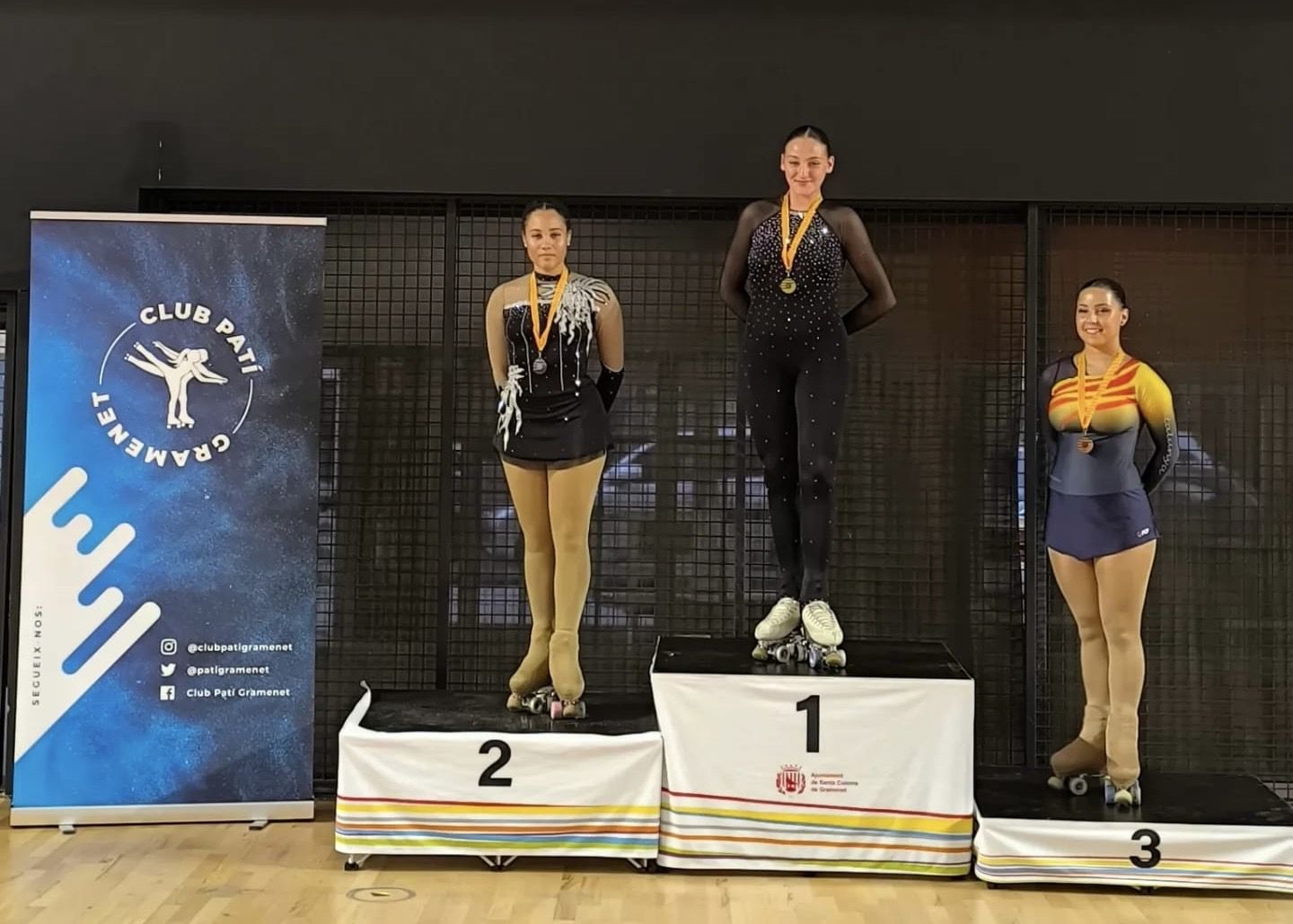 La Naila va ocupar la segona posició del podi de la Copa Federació (foto: Club Patinatge Artístic Premià)